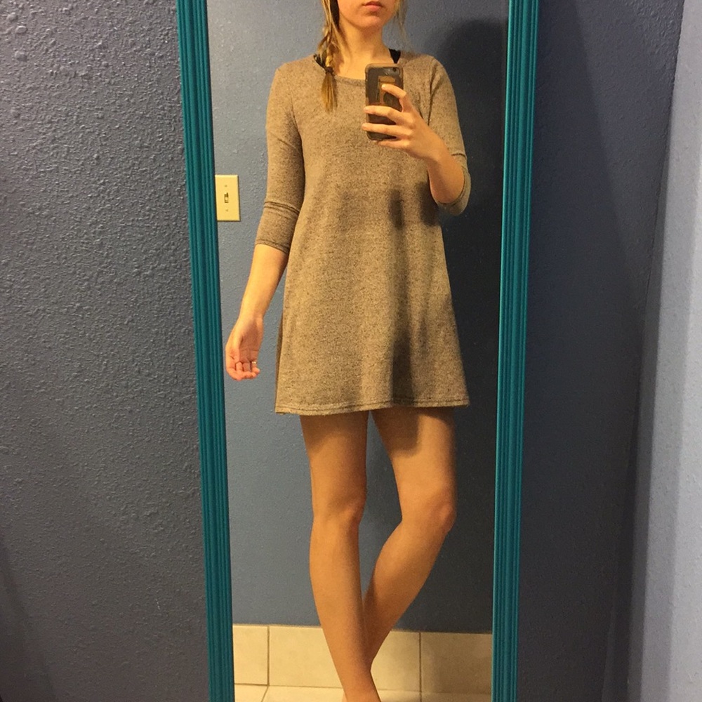 Tan/neutral colored flowing dress